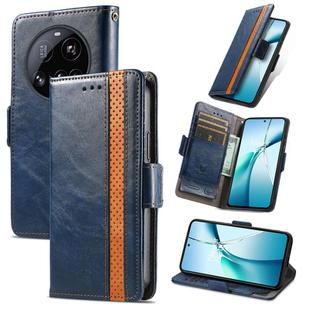 For Xiaomi 15 Ultra CaseNeo Splicing Dual Magnetic Buckle Leather Phone Case(Blue)