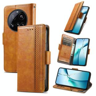 For Xiaomi 15 Ultra CaseNeo Splicing Dual Magnetic Buckle Leather Phone Case(Khaki)
