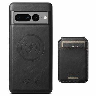 For Google Pixel 10 Pro Suteni H15 Oil Eax Leather Detachable Wallet Back Phone Case(Black)