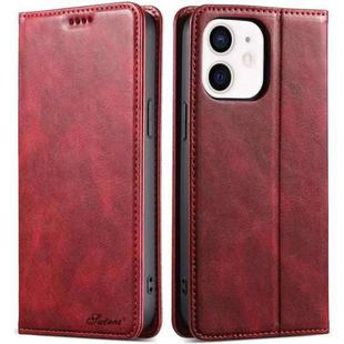 For iPhone 12 mini Suteni J02 Oil Wax Wallet Leather Phone Case(Red)