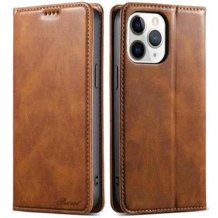 For iPhone 11 Pro Max Suteni J02 Oil Wax Wallet Leather Phone Case(Brown)