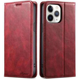 For iPhone 11 Pro Max Suteni J02 Oil Wax Wallet Leather Phone Case(Red)