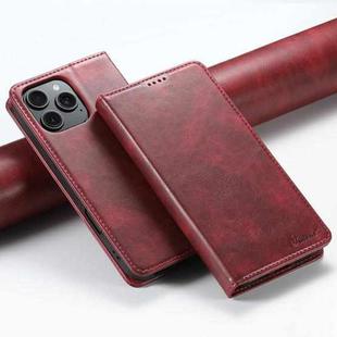 For iPhone 16 Pro Suteni J02 Oil Wax Wallet Leather Phone Case(Red)