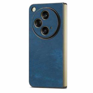 For OPPO Find N3 Vintage Leather PC Back Sckproof Phone Case(Blue)