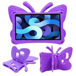 For Samsung Galaxy Tab A9 8.7 X110/X115 Butterfly Bracket Kids EVA Shockproof Tablet Case(Purple)