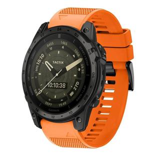 For Garmin Tactix 7 AMOLED Quick Release 26mm Silicone Watch Band(Orange)