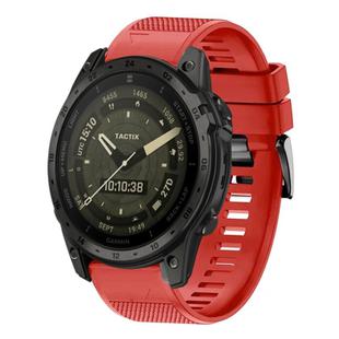 For Garmin Tactix 7 AMOLED Quick Release 26mm Silicone Watch Band(Red)