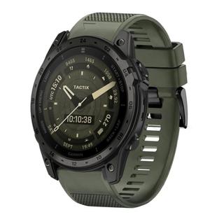 For Garmin Tactix 7 AMOLED Quick Release 26mm Silicone Watch Band(Army Green)