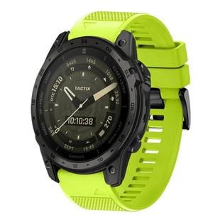 For Garmin Tactix 7 AMOLED Quick Release 26mm Silicone Watch Band(Lime Green)