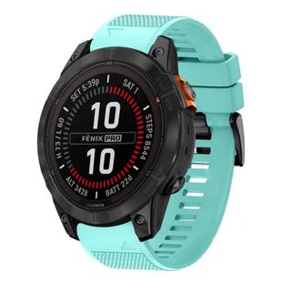 For Garmin Fenix 7X Pro 51mm Quick Release 26mm Silicone Watch Band(Mint Green)