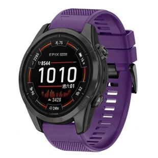 For Garmin Epix Pro 51mm Quick Release 26mm Silicone Watch Band(Purple)