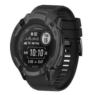 For Garmin Instinct 2X Solar Quick Release 26mm Silicone Watch Band(Black)