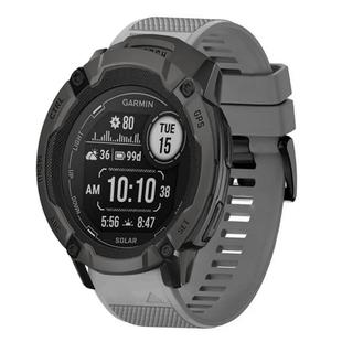 For Garmin Instinct 2X Solar Quick Release 26mm Silicone Watch Band(Grey)