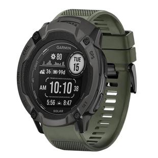 For Garmin Instinct 2X Solar Quick Release 26mm Silicone Watch Band(Army Green)