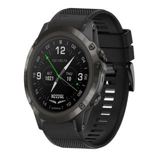 For Garmin D2 Delta PX Quick Release 26mm Silicone Watch Band(Black)