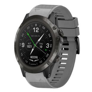 For Garmin D2 Delta PX Quick Release 26mm Silicone Watch Band(Grey)
