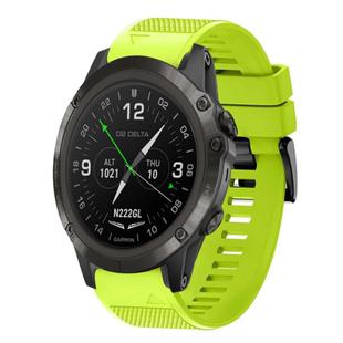 For Garmin D2 Delta PX Quick Release 26mm Silicone Watch Band(Lime Green)