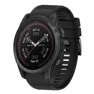 For Garmin Tactix 7 Quick Release 26mm Silicone Watch Band(Black)