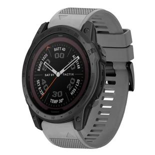 For Garmin Tactix 7 Quick Release 26mm Silicone Watch Band(Grey)