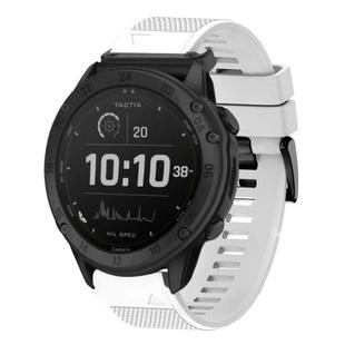 For Garmin Tactix Delta Quick Release 26mm Silicone Watch Band(White)