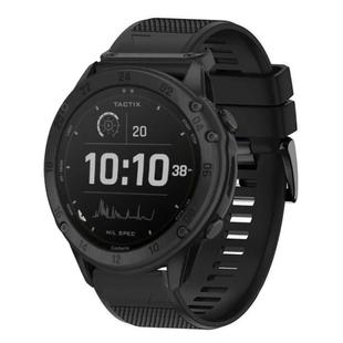 For Garmin Tactix Delta Quick Release 26mm Silicone Watch Band(Black)