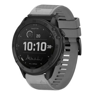 For Garmin Tactix Delta Quick Release 26mm Silicone Watch Band(Grey)