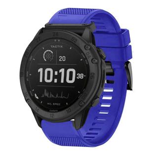 For Garmin Tactix Delta Quick Release 26mm Silicone Watch Band(Dark Blue)