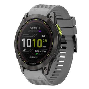 For Garmin Enduro 2 Quick Release 26mm Silicone Watch Band(Grey)