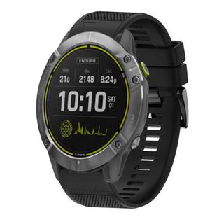 For Garmin Enduro Quick Release 26mm Silicone Watch Band(Black)