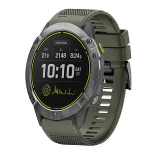 For Garmin Enduro Quick Release 26mm Silicone Watch Band(Army Green)
