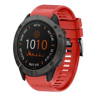 For Garmin Fenix 6X Quick Release 26mm Silicone Watch Band(Red)