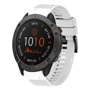 For Garmin Fenix 6X Pro Quick Release 26mm Silicone Watch Band(White)