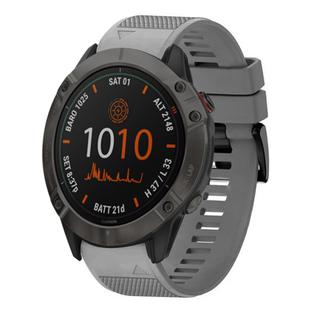 For Garmin Fenix 6X Pro Quick Release 26mm Silicone Watch Band(Grey)