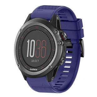 For Garmin Fenix 3 Quick Release 26mm Silicone Watch Band(Midnight Blue)