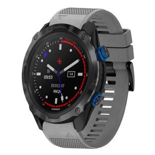 For Garmin Descent MK 2i Quick Release 26mm Silicone Watch Band(Grey)