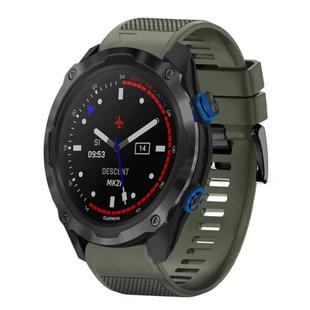 For Garmin Descent MK 2i Quick Release 26mm Silicone Watch Band(Army Green)
