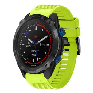 For Garmin Descent MK 2i Quick Release 26mm Silicone Watch Band(Lime Green)