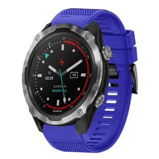 For Garmin Descent MK 2 Quick Release 26mm Silicone Watch Band(Dark Blue)