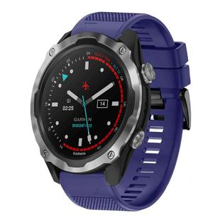 For Garmin Descent MK 2 Quick Release 26mm Silicone Watch Band(Midnight Blue)