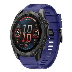 For Garmin Fenix 8 AMOLED 51mm Quick Release 26mm Silicone Watch Band(Midnight Blue)