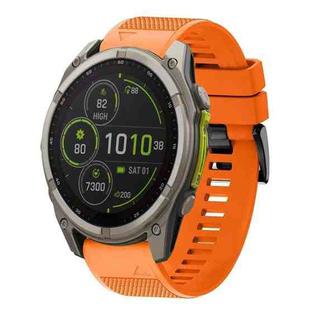 For Garmin Fenix 8 MIP 51mm Quick Release 26mm Silicone Watch Band(Orange)