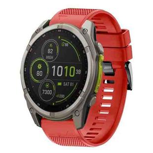 For Garmin Fenix 8 MIP 51mm Quick Release 26mm Silicone Watch Band(Red)