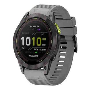 For Garmin Enduro 3 Quick Release 26mm Silicone Watch Band(Grey)