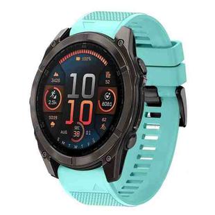 For Garmin Fenix 8 AMOLED 47mm Quick Release 22mm Silicone Watch Band(Mint Green)