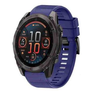 For Garmin Fenix 8 AMOLED 47mm Quick Release 22mm Silicone Watch Band(Midnight Blue)