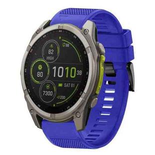 For Garmin Fenix 8 MIP 47mm Quick Release 22mm Silicone Watch Band(Dark Blue)