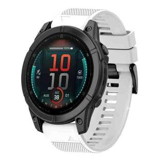 For Garmin Fenix E 47mm Quick Release 22mm Silicone Watch Band(White)