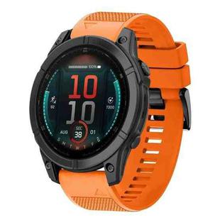 For Garmin Fenix E 47mm Quick Release 22mm Silicone Watch Band(Orange)