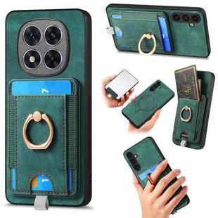 For Xiaomi Redmi Note 14 Pro+ 5G Retro Splitable Magnetic Card Bag Leather Phone Case(Green)