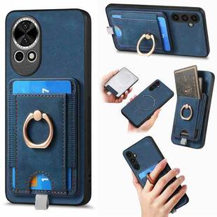 For Huawei nova 13 Retro Splitable Magnetic Card Bag Leather Phone Case(Blue)